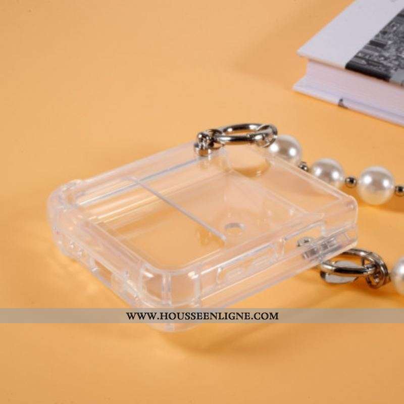 Coque Samsung Galaxy Z Flip 3 5G Silicone Bracelet Perles