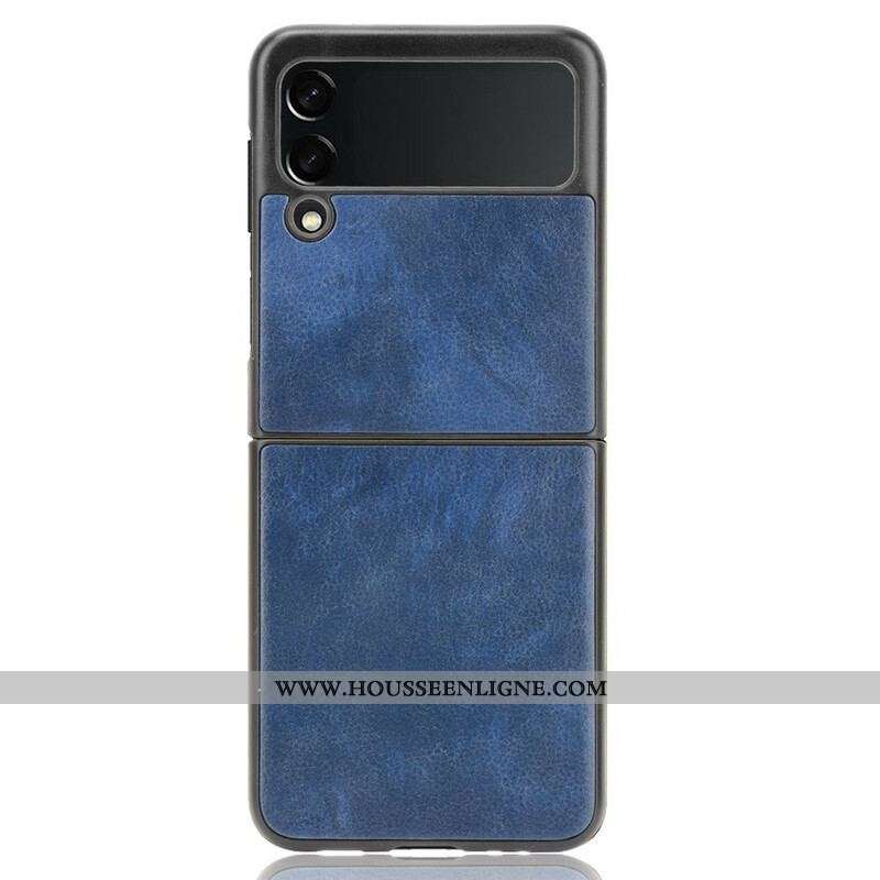 Coque Samsung Galaxy Z Flip 3 5G Simili Cuir Litchi