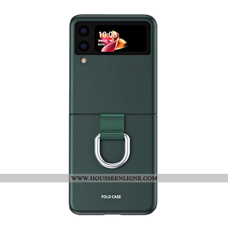 Coque Samsung Galaxy Z Flip 3 5G Skin-Touch avec Anneau