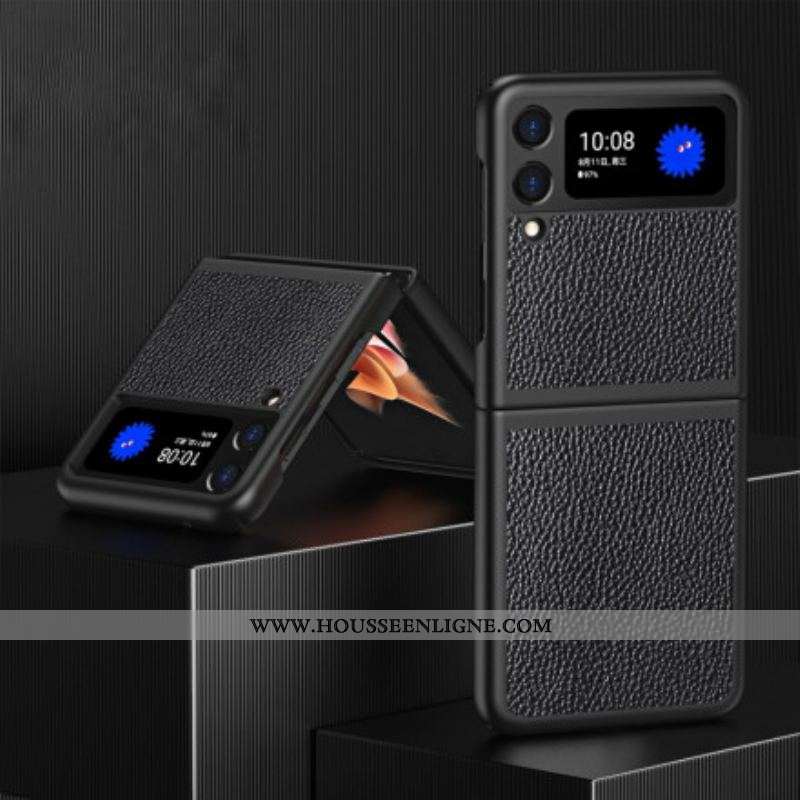 Coque Samsung Galaxy Z Flip 3 5G Style Cuir Design