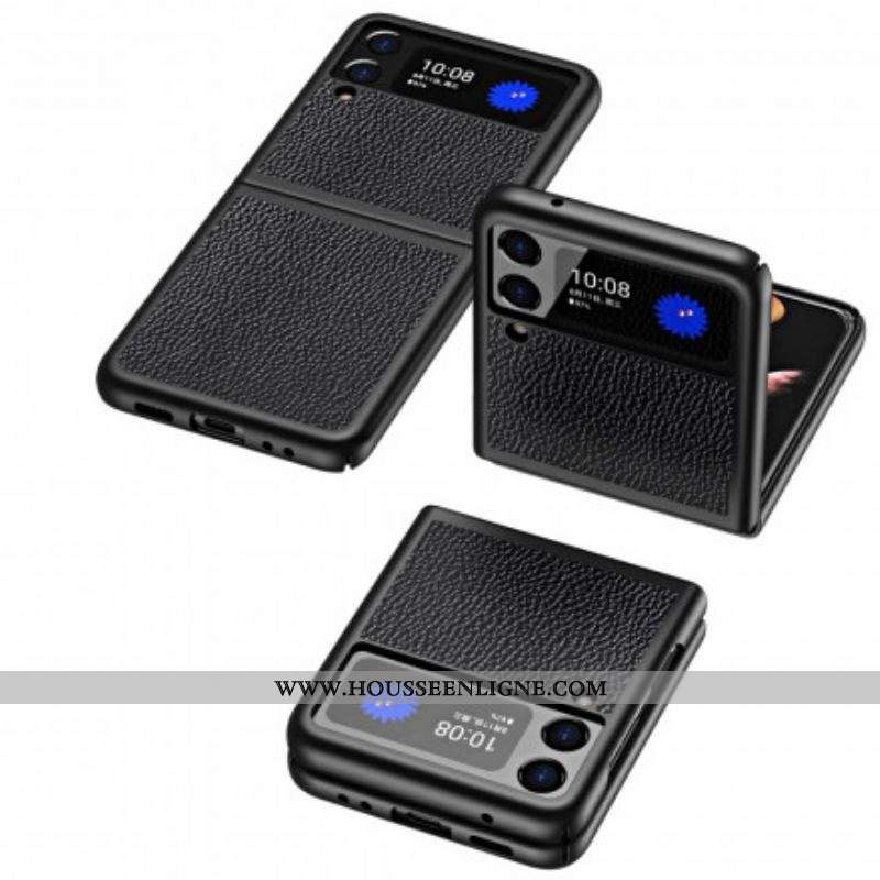 Coque Samsung Galaxy Z Flip 3 5G Style Cuir Design