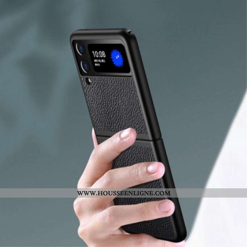 Coque Samsung Galaxy Z Flip 3 5G Style Cuir Design