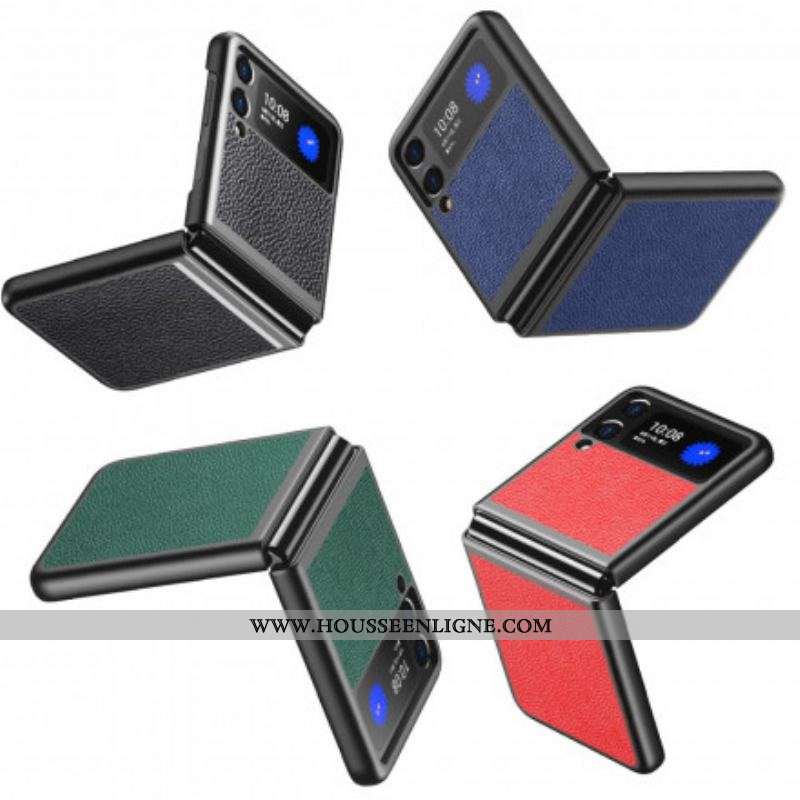 Coque Samsung Galaxy Z Flip 3 5G Style Cuir Design