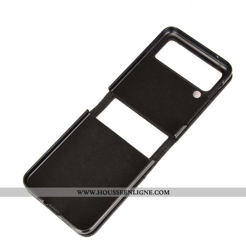 Coque Samsung Galaxy Z Flip 3 5G Style Cuir Litchi Porte-Carte