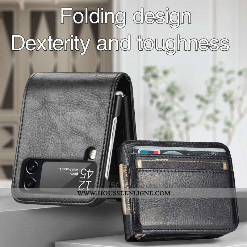 Coque Samsung Galaxy Z Flip 3 5G Style Cuir Portefeuille