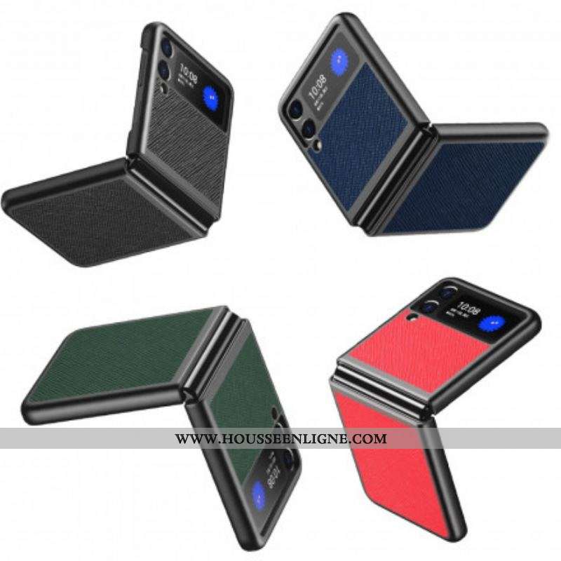 Coque Samsung Galaxy Z Flip 3 5G Style Cuir Texturé