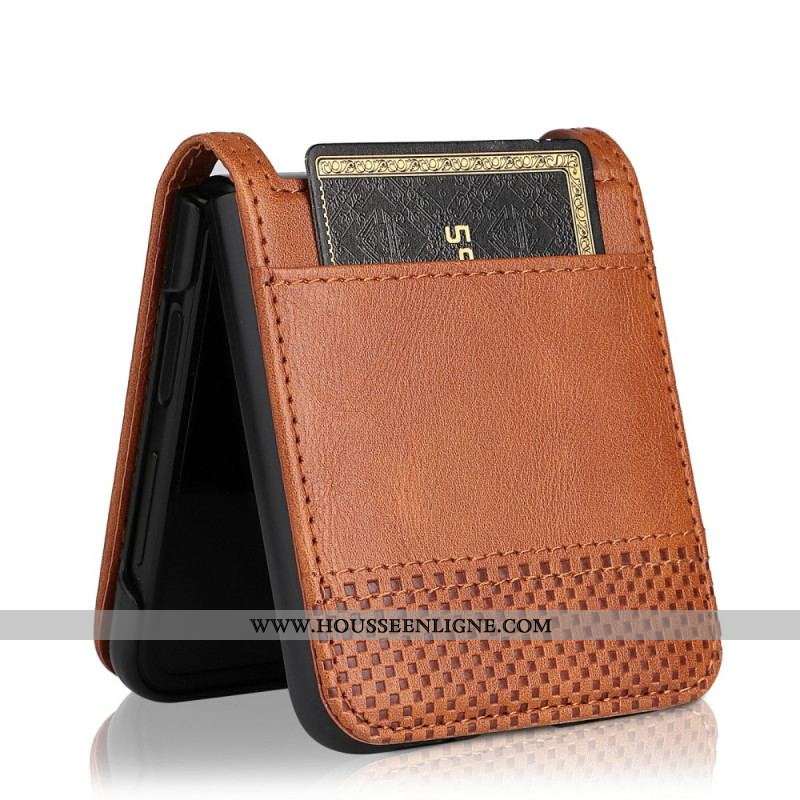 Coque Samsung Galaxy Z Flip 3 5G Style Cuir Vintage Porte-Carte