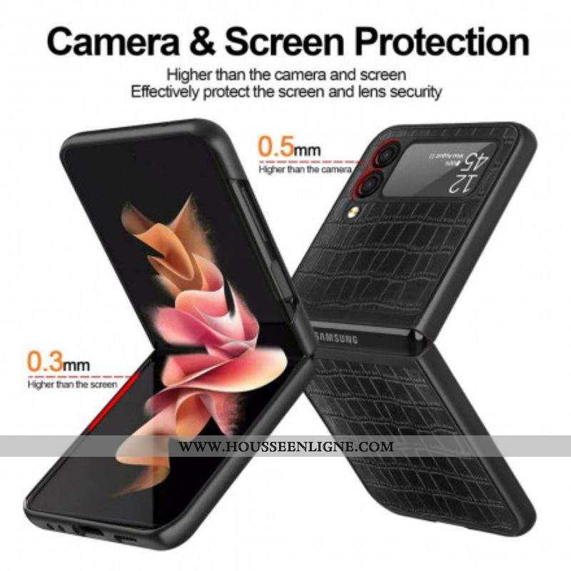 Coque Samsung Galaxy Z Flip 3 5G Style Peau de Crocodile