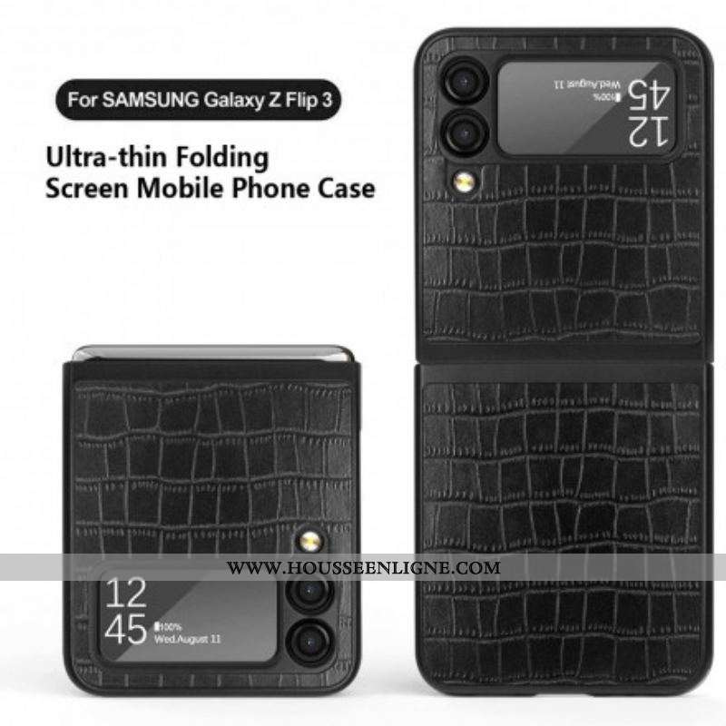 Coque Samsung Galaxy Z Flip 3 5G Style Peau de Crocodile