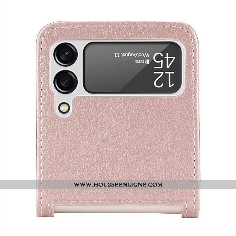 Coque Samsung Galaxy Z Flip 3 5G Texture Cuir Porte Carte