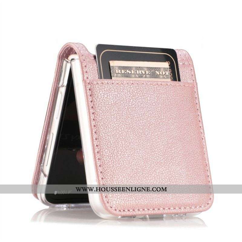 Coque Samsung Galaxy Z Flip 3 5G Texture Cuir Porte Carte
