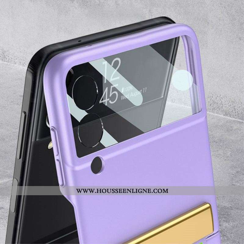 Coque Samsung Galaxy Z Flip 3 5G Verre Trempé et Sangle Lettres GKK