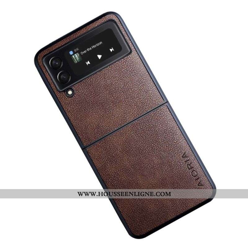 Coque Samsung Galaxy Z Flip 4 5G Effet Cuir AIORIA