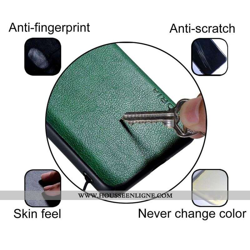 Coque Samsung Galaxy Z Flip 4 5G Effet Cuir AIORIA