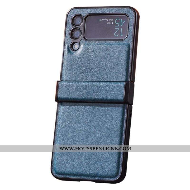 Coque Samsung Galaxy Z Flip 4 5G Effet Cuir avec Charnière