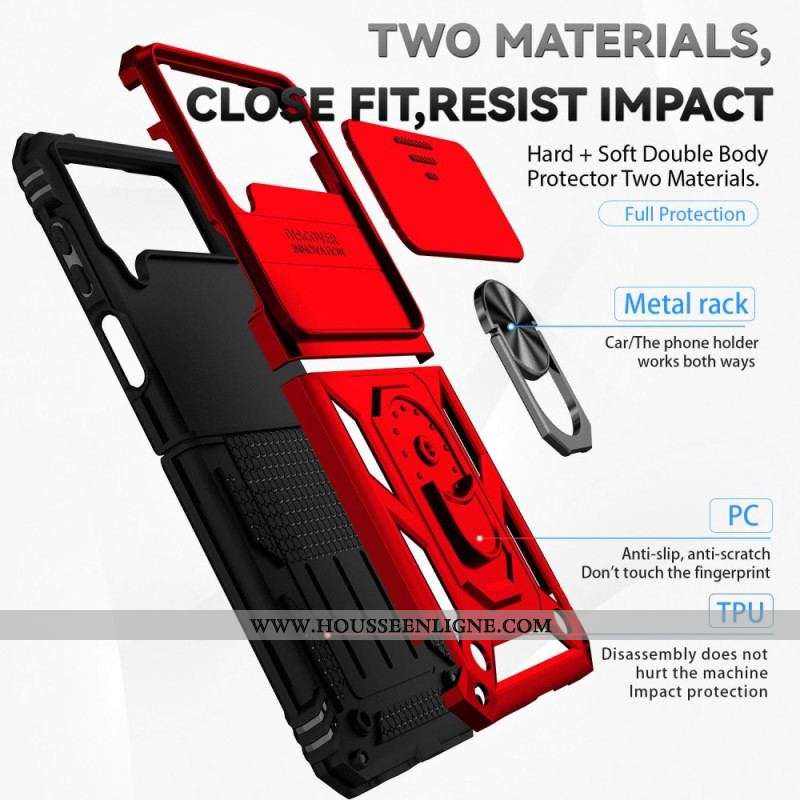 Coque Samsung Galaxy Z Flip 4 Anneau Premium / Cache-lentille