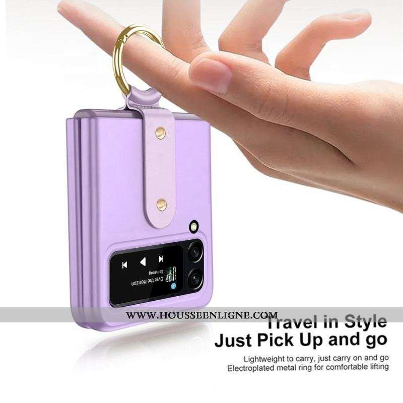 Coque Samsung Galaxy Z Flip 4 Anneau en Métal