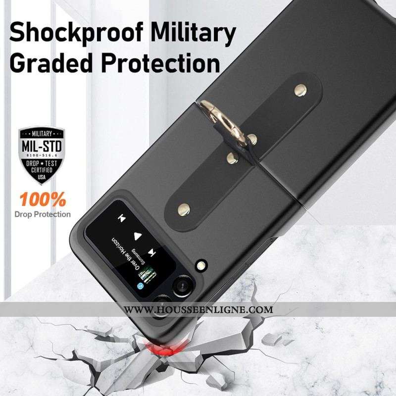 Coque Samsung Galaxy Z Flip 4 Anneau en Métal