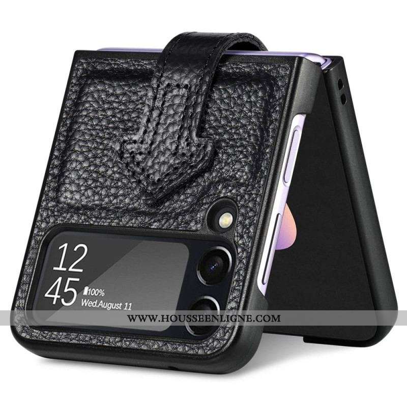 Coque Samsung Galaxy Z Flip 4 Cuir et Breloques