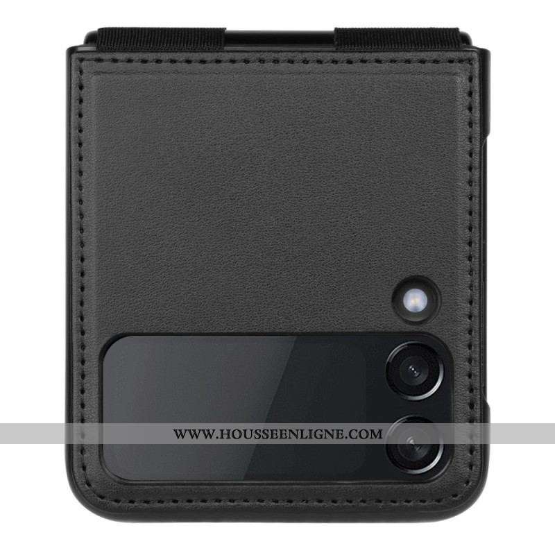 Coque Samsung Galaxy Z Flip 4 Cuir et Support NILLKIN