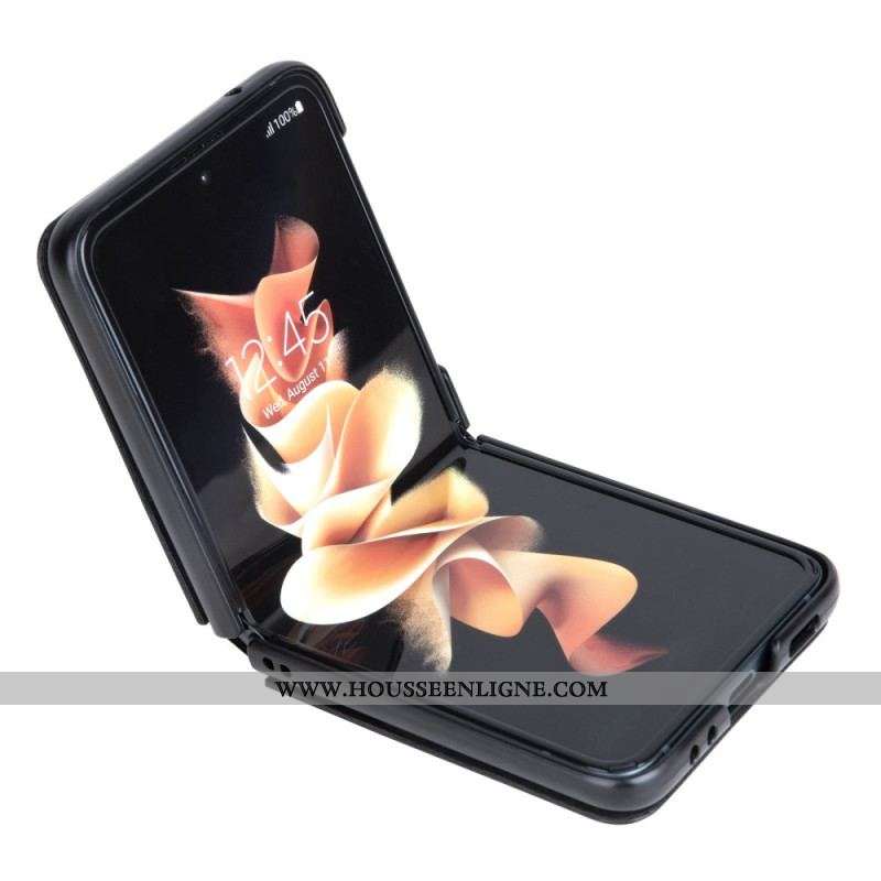 Coque Samsung Galaxy Z Flip 4 Cuir et Support NILLKIN