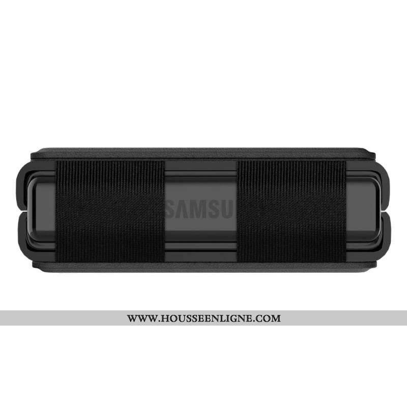 Coque Samsung Galaxy Z Flip 4 Cuir et Support NILLKIN
