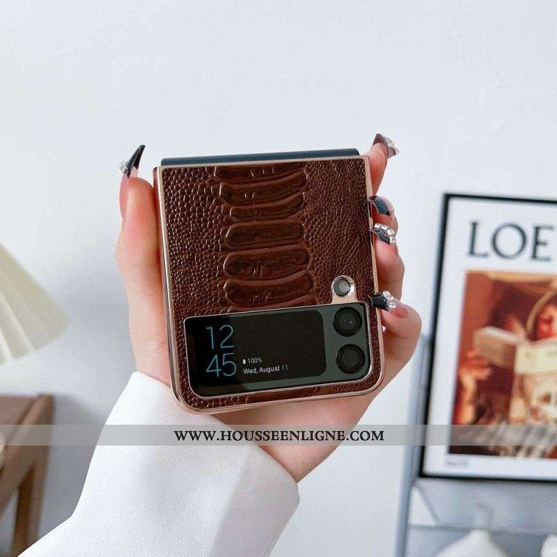 Coque Samsung Galaxy Z Flip 4 Design Crocodile