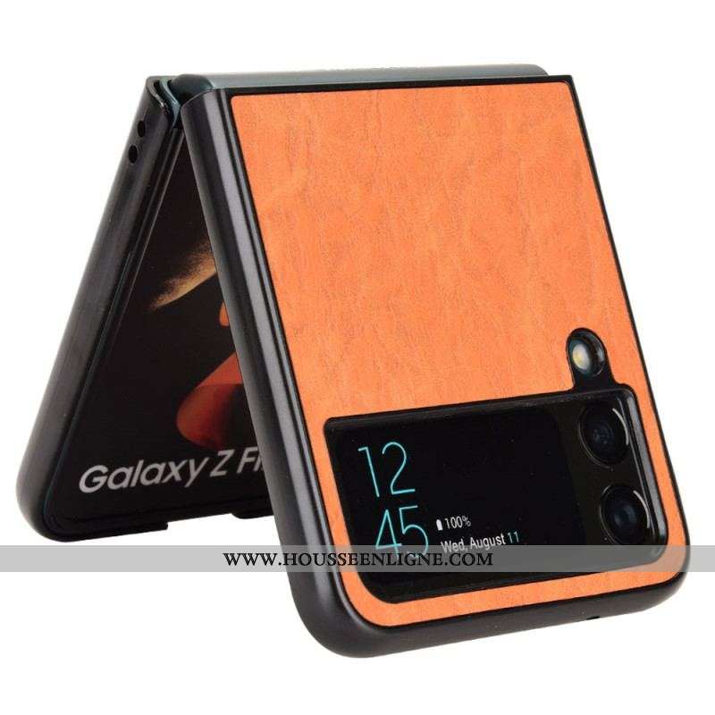 Coque Samsung Galaxy Z Flip 4 Douceur Effet Cuir
