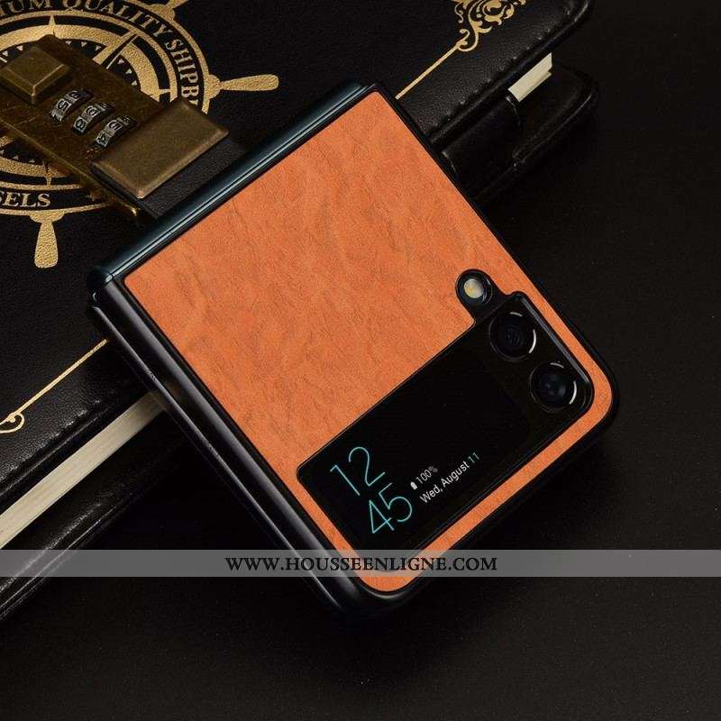 Coque Samsung Galaxy Z Flip 4 Douceur Effet Cuir