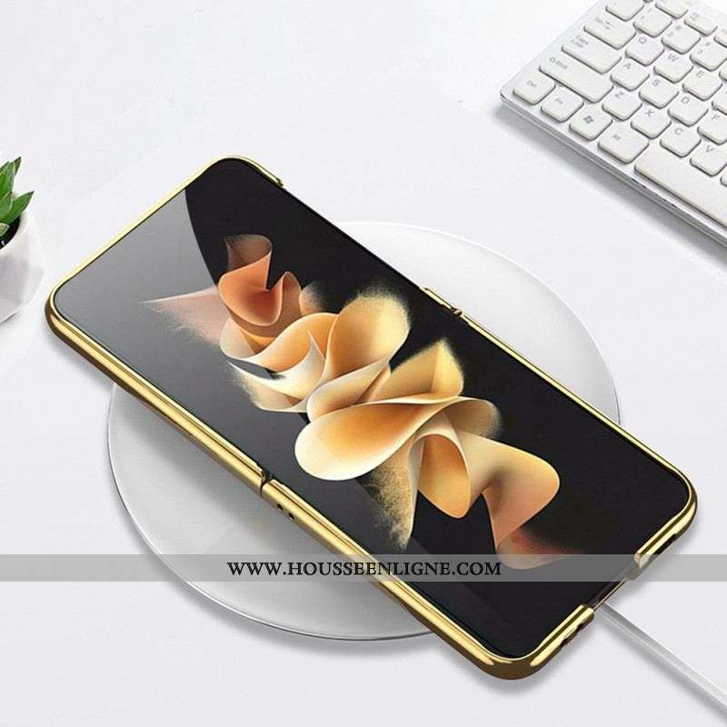 Coque Samsung Galaxy Z Flip 4 Effet Cuir Litchi GKK