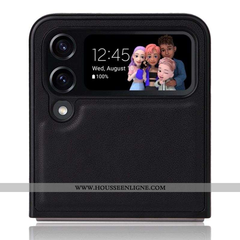 Coque Samsung Galaxy Z Flip 4 Effet Cuir YIKATU