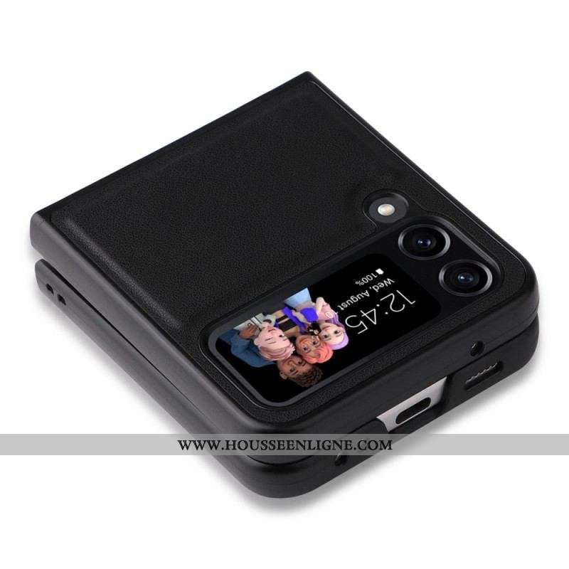 Coque Samsung Galaxy Z Flip 4 Effet Cuir YIKATU