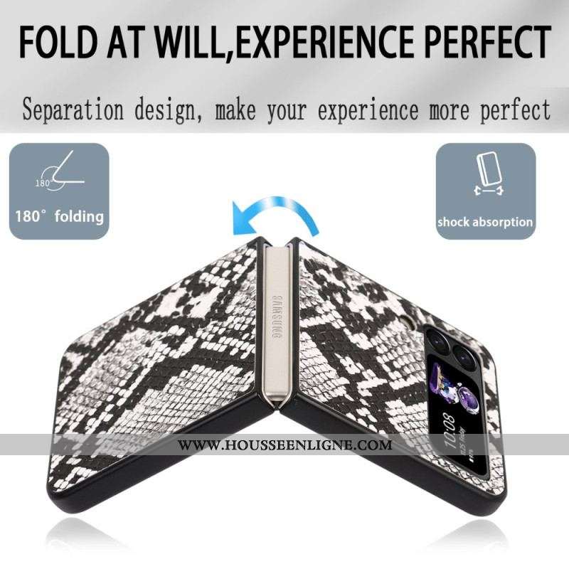 Coque Samsung Galaxy Z Flip 4 Effet Peau de Serpent