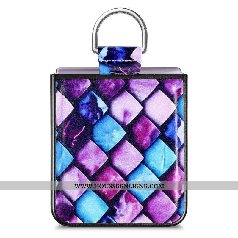 Coque Samsung Galaxy Z Flip 4 Fantaisie avec Anneau CASENEO