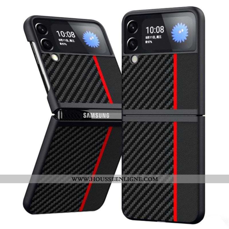 Coque Samsung Galaxy Z Flip 4 Fibre Carbone Line