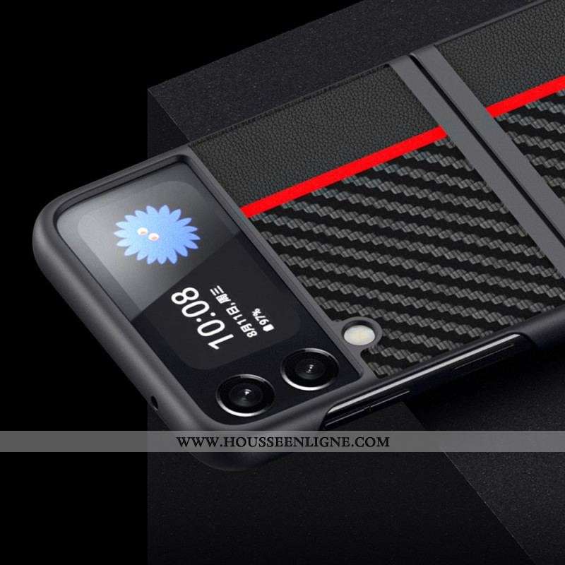 Coque Samsung Galaxy Z Flip 4 Fibre Carbone Line