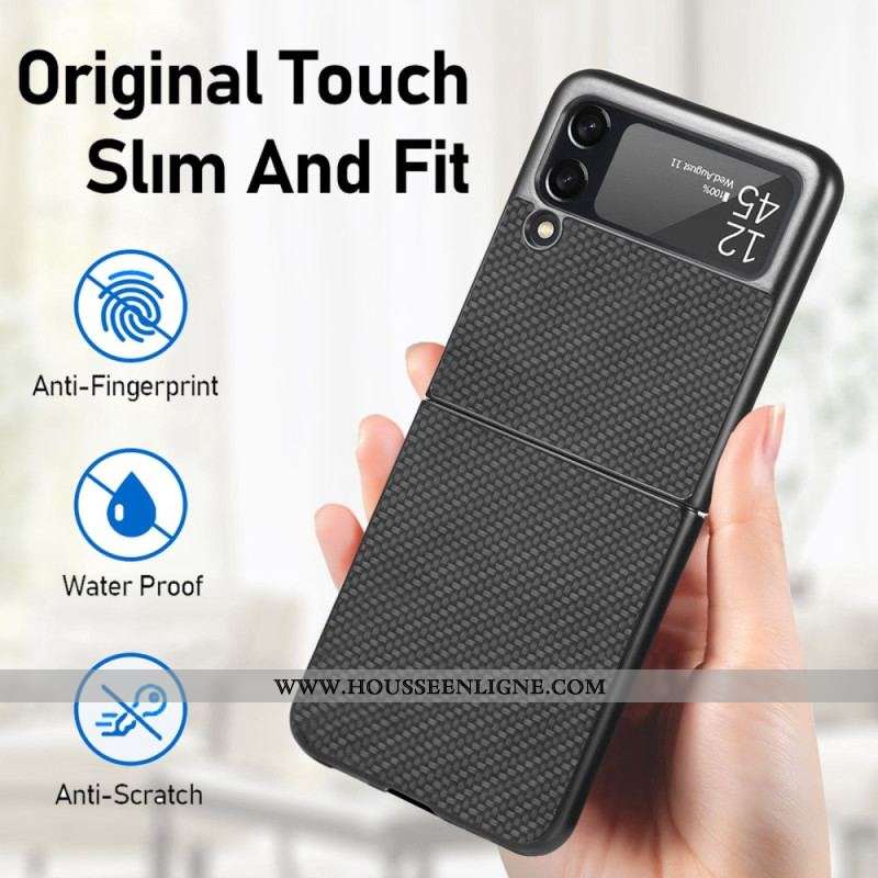 Coque Samsung Galaxy Z Flip 4 Fibre Carbone Texturée