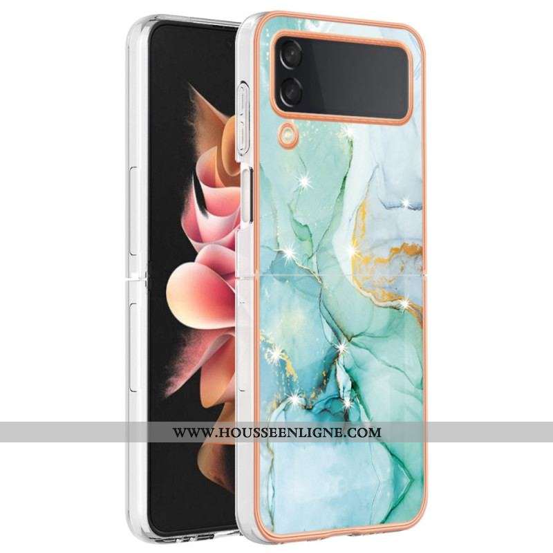 Coque Samsung Galaxy Z Flip 4 Marbre Coloré
