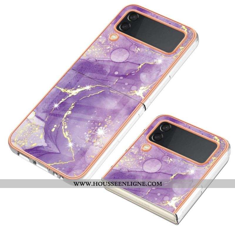 Coque Samsung Galaxy Z Flip 4 Marbre Coloré
