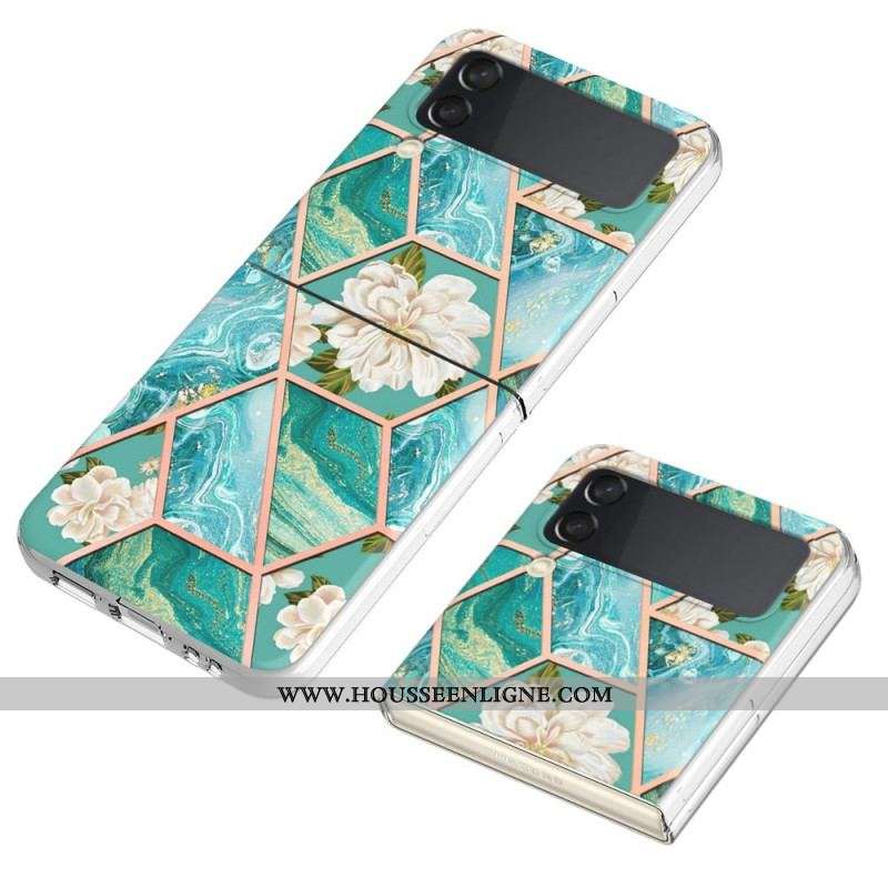 Coque Samsung Galaxy Z Flip 4 Marbre Floral