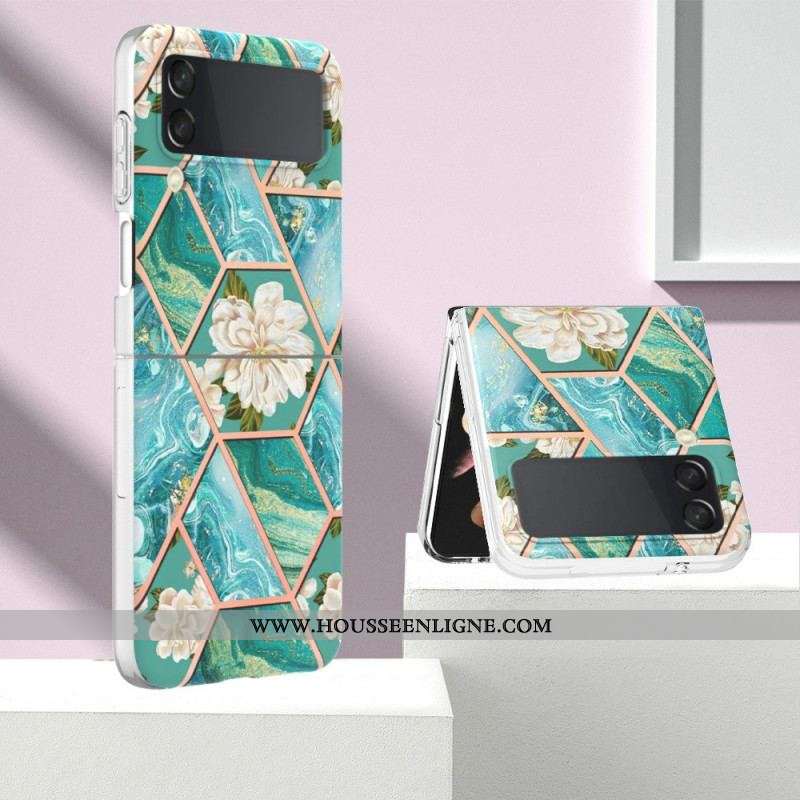 Coque Samsung Galaxy Z Flip 4 Marbre Floral