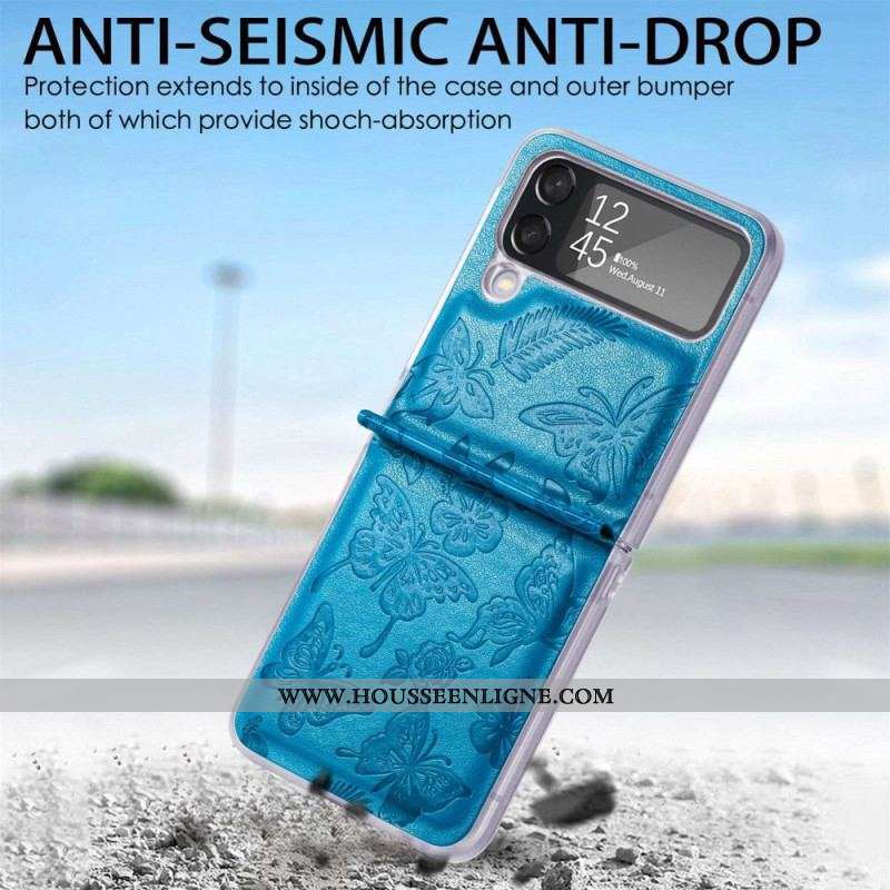 Coque Samsung Galaxy Z Flip 4 Papillon la Nuit