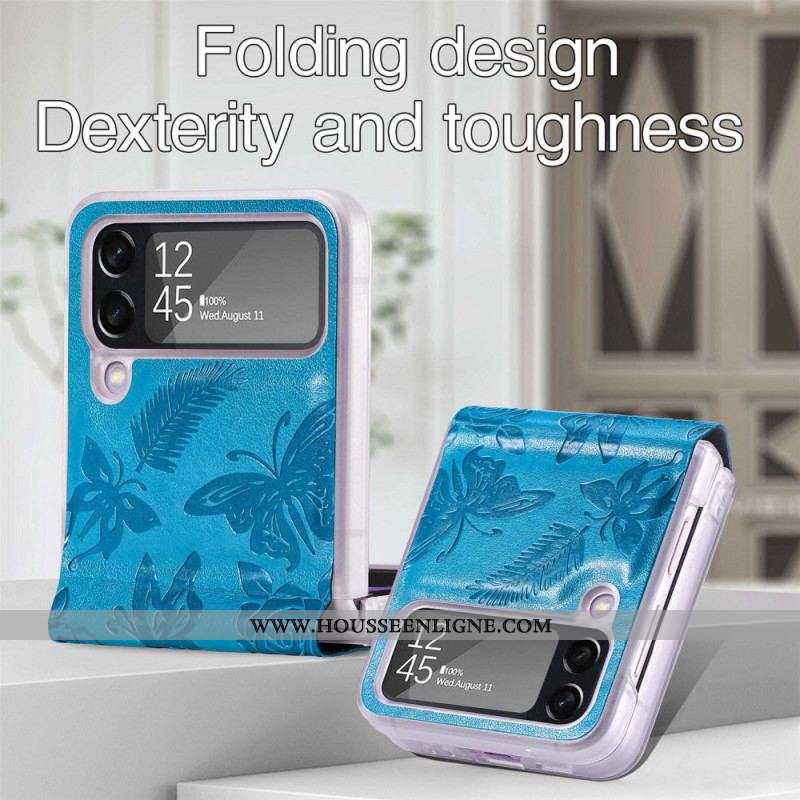 Coque Samsung Galaxy Z Flip 4 Papillon la Nuit