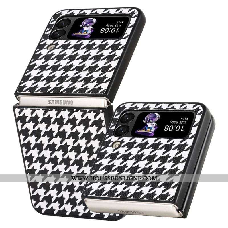 Coque Samsung Galaxy Z Flip 4 Pied de Poule