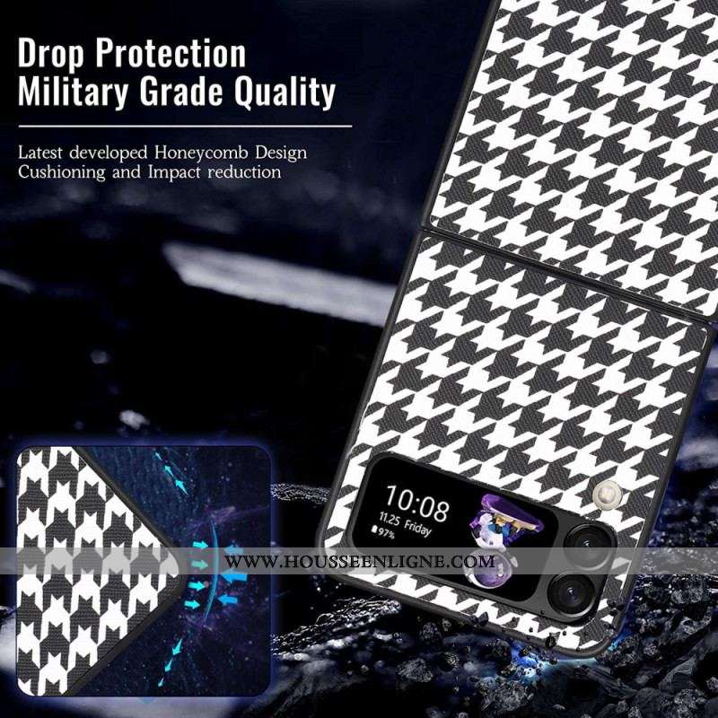Coque Samsung Galaxy Z Flip 4 Pied de Poule