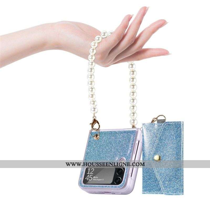 Coque Samsung Galaxy Z Flip 4 Porte-Cartes Glossy