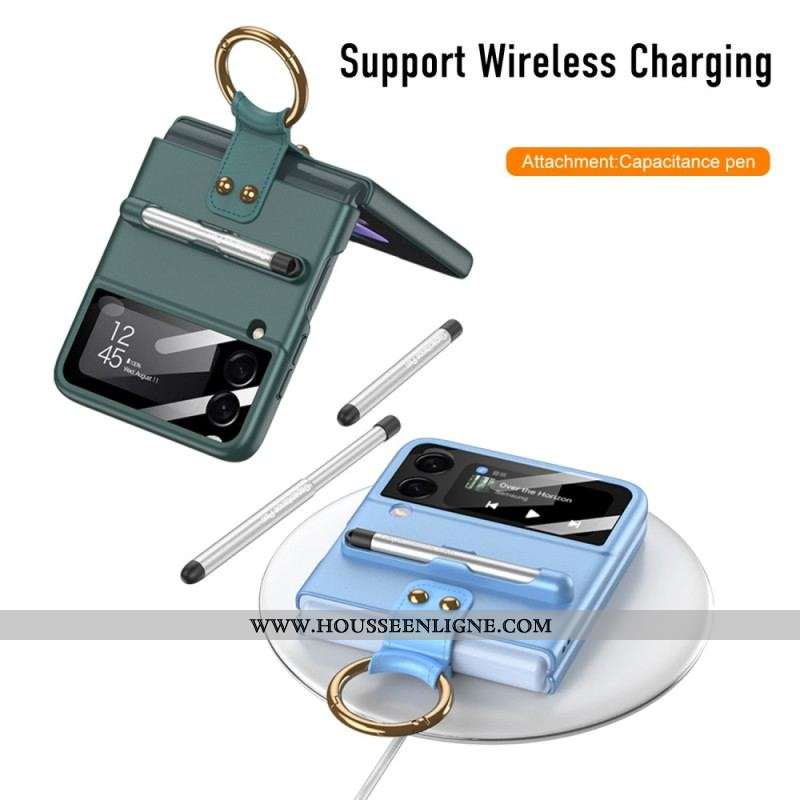Coque Samsung Galaxy Z Flip 4 Protection Complète Porte-Stylet