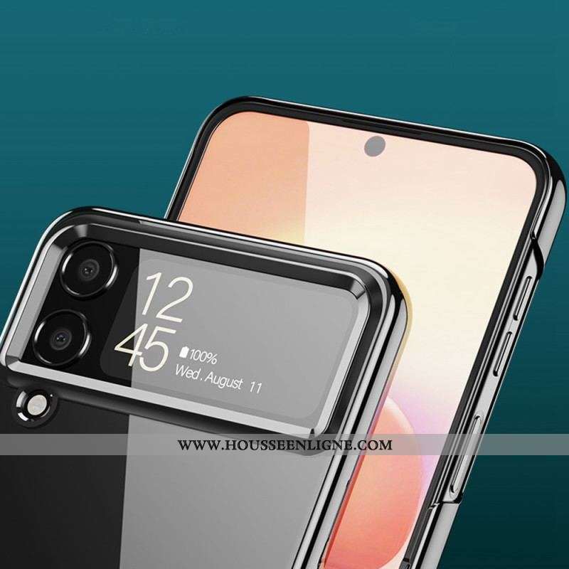 Coque Samsung Galaxy Z Flip 4 Rebords Style Métal