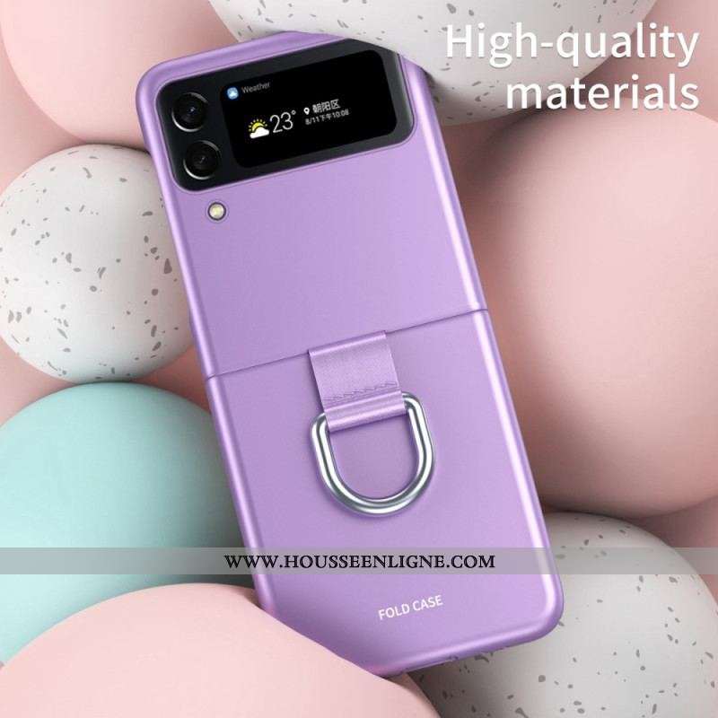 Coque Samsung Galaxy Z Flip 4 Skin-Touch avec Anneau