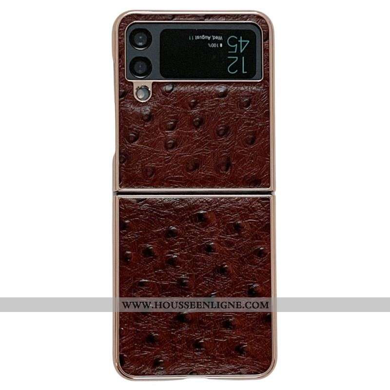 Coque Samsung Galaxy Z Flip 4 Style Autruche